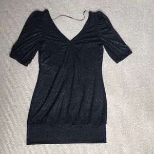 Guess brand black shimmery tunic top/dress small